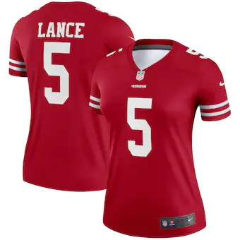 womens nike trey lance scarlet san francisco 49ers legend p